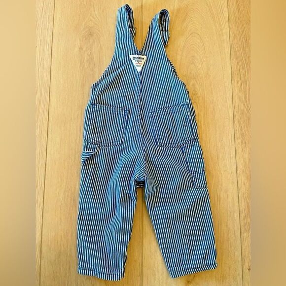 Vtg OshKosh B’Gosh Kids Vestbak Denim Train Conductor Overalls USA | 18M - Picture 2 of 2